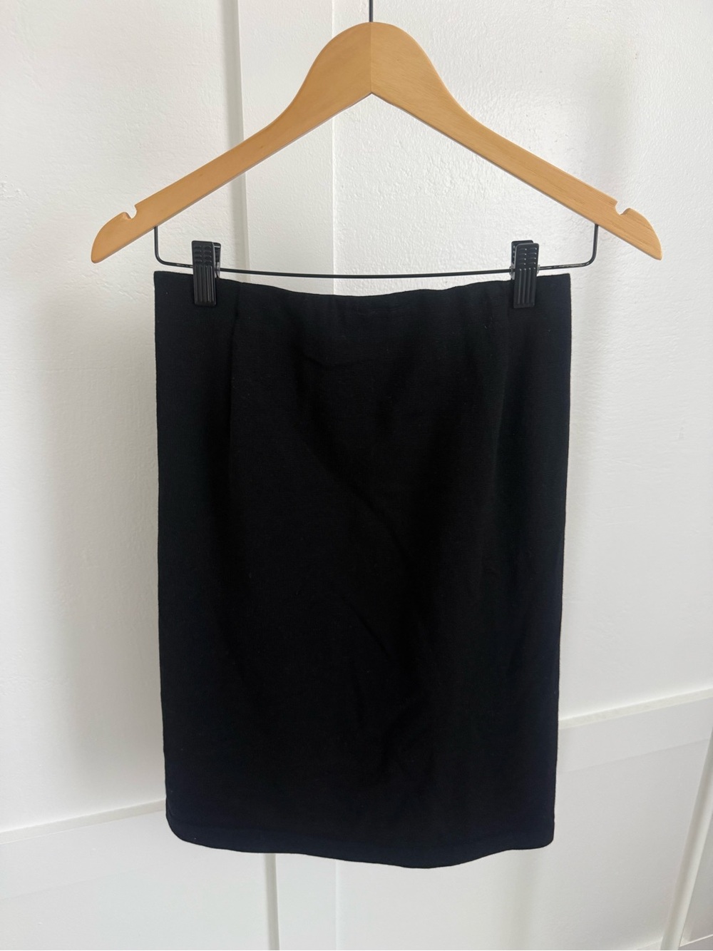 Wolford Merino Wool Black Bodycon Mini Skirt